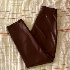 Abercrombie Vegan Leather 90s Straight Pants